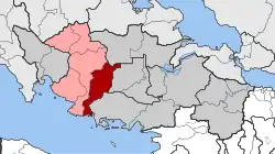 Location within the regional unit