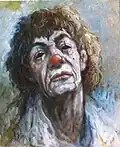 The Clown (ca.1973), est. 24 x 20 in, Stolen in Germany