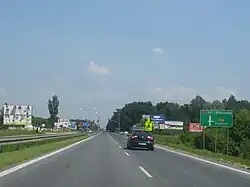 Intersection with DW 721 near Nadarzyn