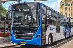 BYD HF-12 Tidar electric bus, serving feeder route 6H