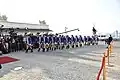 Honor Guard of the President of the Slovak Republic in the battalion's ceremonial uniform (based on Slovak Uprising uniforms)[52]