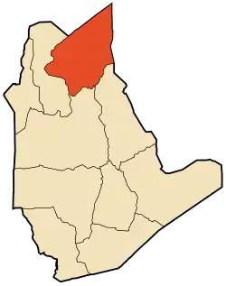 Location of Foggaret Ezzoua commune in Salah Province