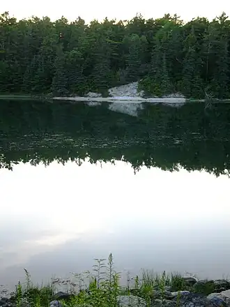 The Glidden Shell Midden is located immediately across the Damariscotta River.