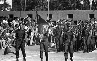 Graduation parade of the first year, 1969