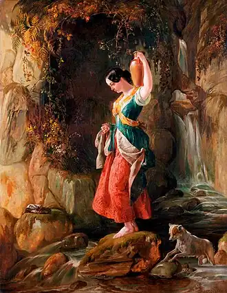 Waterfall at St Nighton's Kieve, 1842