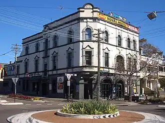 Darlington Royal Hotel, corner of the locality