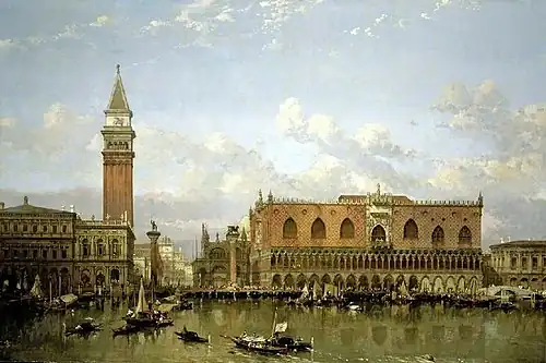 The Doge's Palace, Venice, from the Bacino di San Marco, 1853