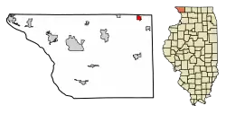 Location of Warren in Daviess County, Illinois