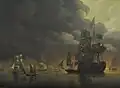 The Anglo-Dutch Fleet under Lord Exmouth and Vice Admiral Jonkheer Theodorus Frederik van Capellen placing the Algerian fortifications out of action, 27 August 1816 (1818)