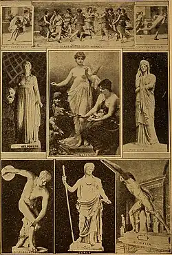 Plate in the chapter "Hints for Statue-Poses" in Elsie Wilbor's 1890 Delsarte Recitation Book and Directory