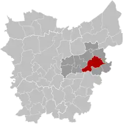 Location of Dendermonde in East Flanders