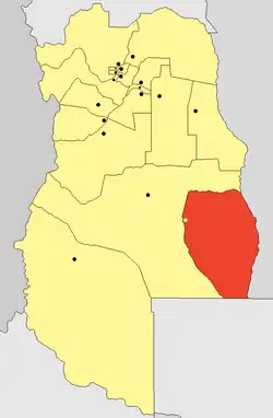 location of Departamento General Alvear in Mendoza Province