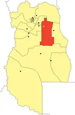 location of Santa Rosa Department in Mendoza Province