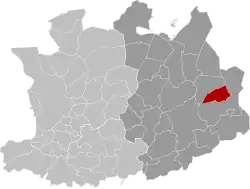 Location of Dessel in the province of Antwerp