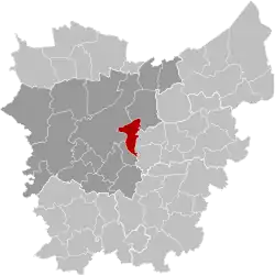 Location of Destelbergen in East Flanders