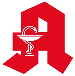 Red "A" (Apotheke) sign, used in Germany