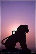 Lion Sculpture at the entrance of Dhauli Shanti Stupa