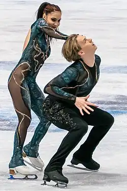 Diana Davis and Gleb Smolkin at the 2024 World Championships