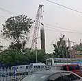 Diaphragm wall installation at purple line Esplanade metro complex