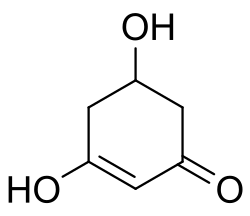 2D representation of the chemical structure of dihydrophloroglucinol.