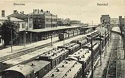 Tczew (Dirschau) station around 1900