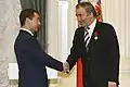 Presentation of the Order "For Merit to the Fatherland", 4th class (23 December 2008)