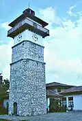 The clock tower in the "Old Dobrich"