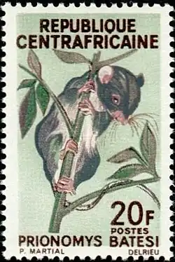 Stamp with gray mouse