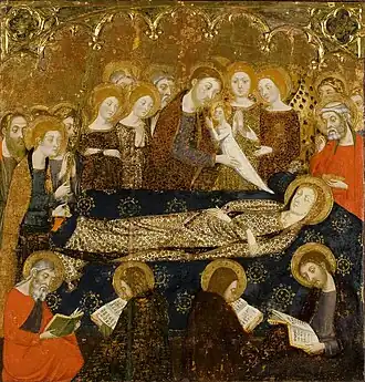 Dormición de la Virgen María, by Jaume Serra c. 1362