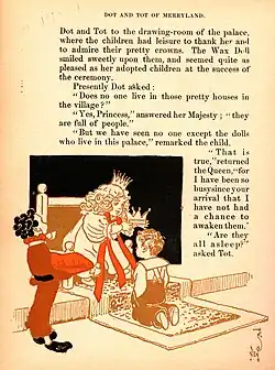 Text illustration: Coronation of Prince Tot of Merryland.