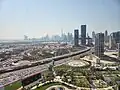 View of the downtown from the Dubai Frame Observation Deck