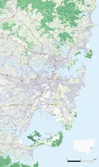 Port Jackson is located in east Sydney