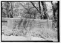 Detail of wall inscription showing 1914 date and names of county officials at time of building.