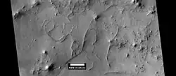 Ridges, as seen by HiRISE under HiWish program. These may be the result of dikes or faults.
