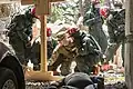 Soldiers participating in a disaster drill