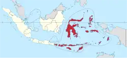Location of East Indonesia within the United States of Indonesia