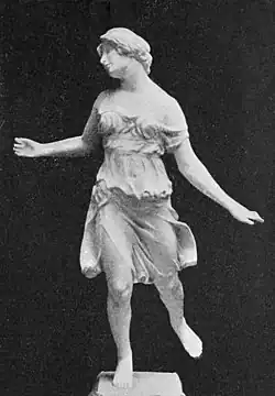 Black & white photograph of Edith Maryon's sculpture The Dance of Anitra