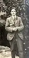 Edmund Blunden by Lady Ottoline Morrell, vintage snapshot print, 1923