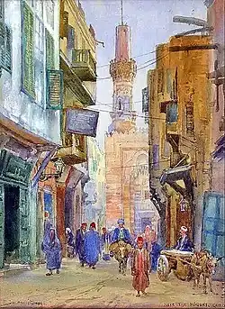 Near the Mosque. Street in Cairo. 1896