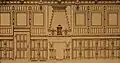 Dining room, fireplace wall
