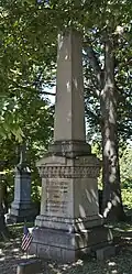 Memorial stone of Edwin M. Stanton, lawyer and politician