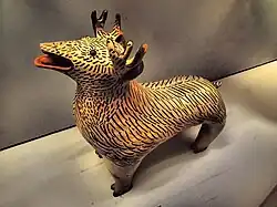 Effigy of a deer produced by the people of the Cochiti Pueblo at The Field Museum in Chicago, IL