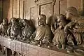 Wood carving by altar