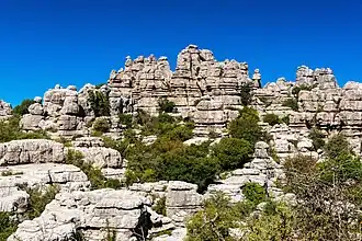 The karst area in El Torcal de Antequera, Spain appears in the visit to the Stygian witches.