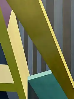 Elevated Highways at Dusk Oil on Cradled Panel, 48x36 inch