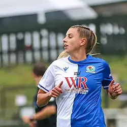 Thomas-Leek playing for Blackburn Rovers in 2021