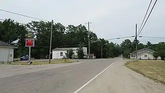 The unincorporated community of Elm Hall