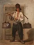 Russian peddler by Emile Francois Dessain, 1882