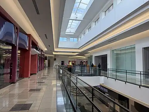 Empty storefronts inside The Shops at Willow Bend on December 29, 2025