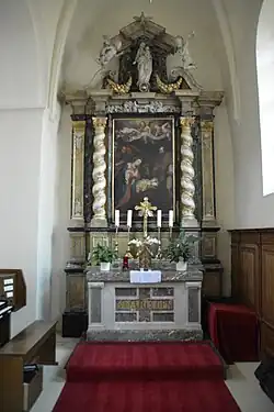Nativity of Christ painted by Simon de Paepe in 1666 for the altar of Our Lady